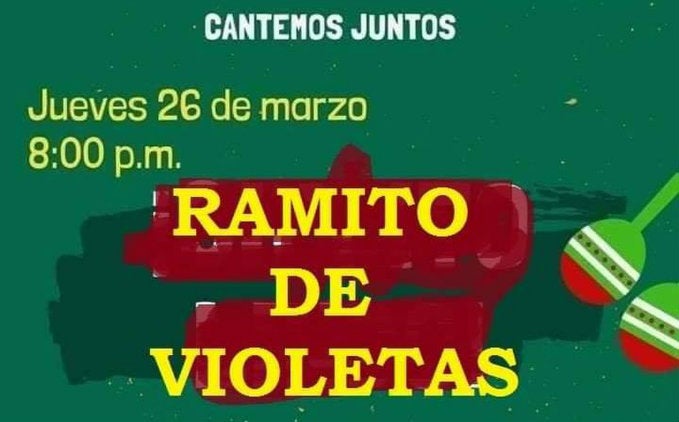 Convocatoria para cantar Ramito de Violetas