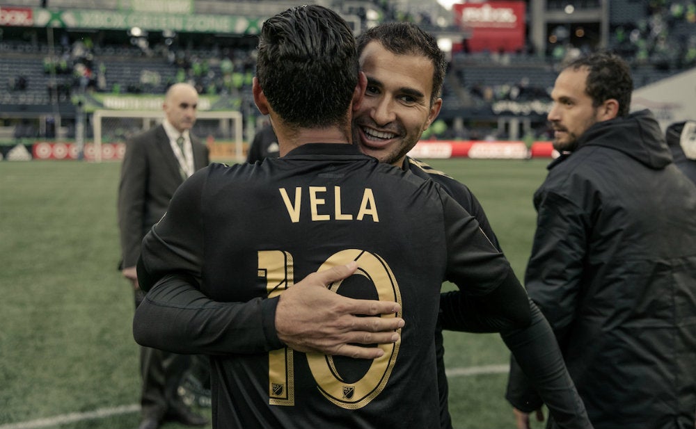 Carlos Vela después de un partido con LAFC