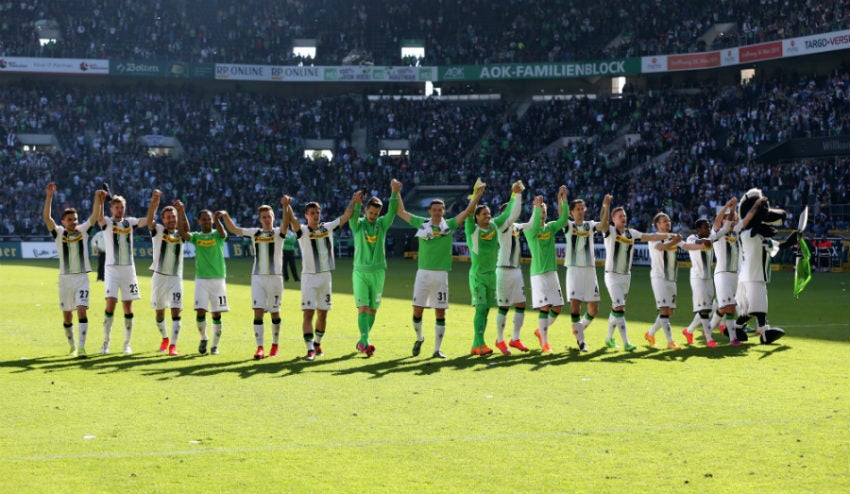 Jugadores del Borussia M' gladbach después de un partido