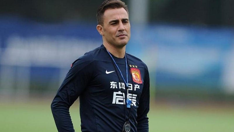 Cannavaro, en una sesión con el Guangzhou