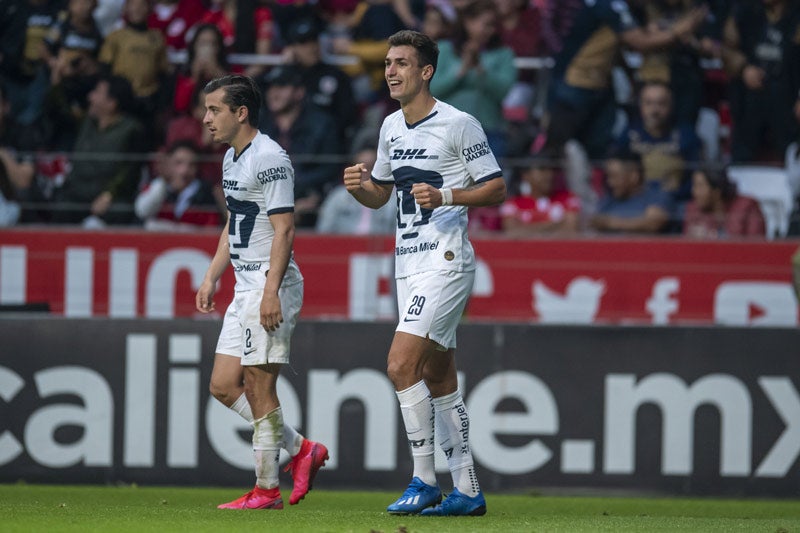 Juan Ignacio Dinenno, en festejo de gol