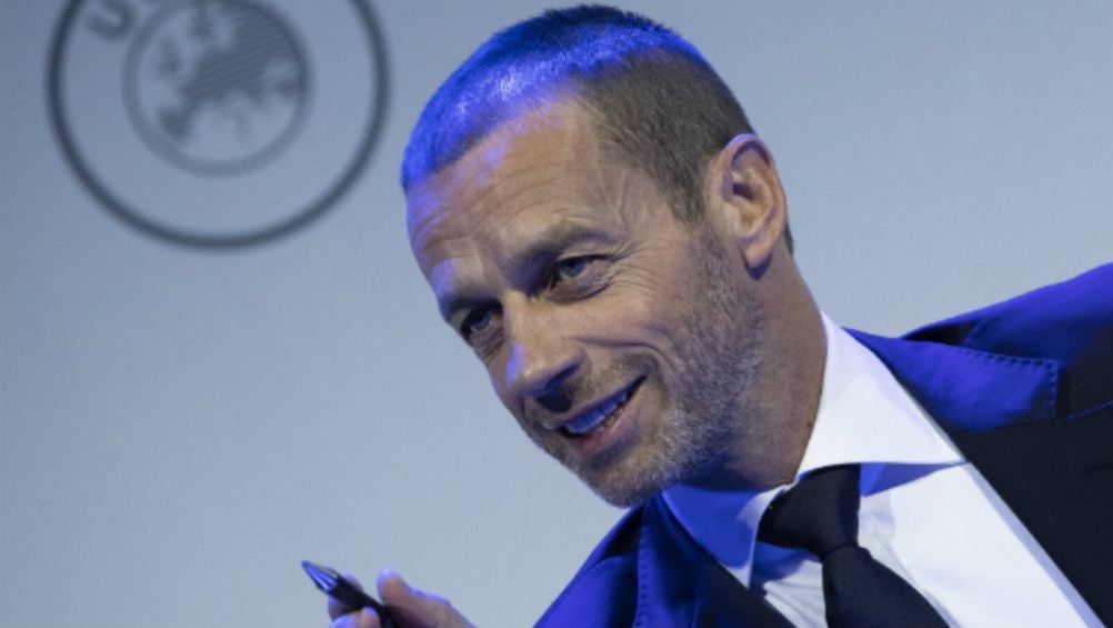 El presidente de la UEFA Aleksander Ceferin durante el congreso de la UEFA