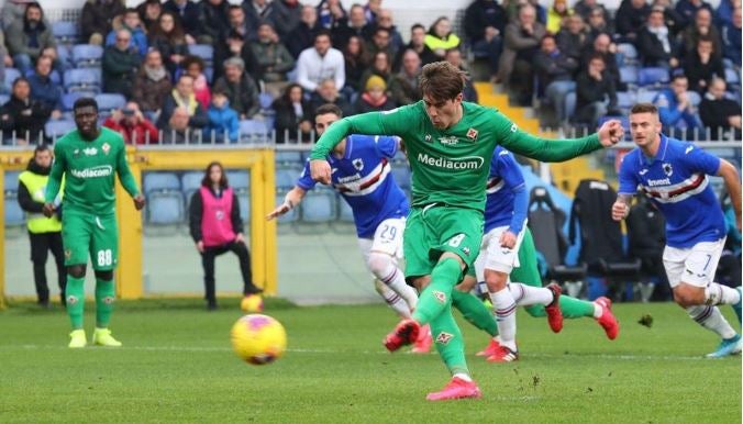 Acción de un partido de la Fiorentina