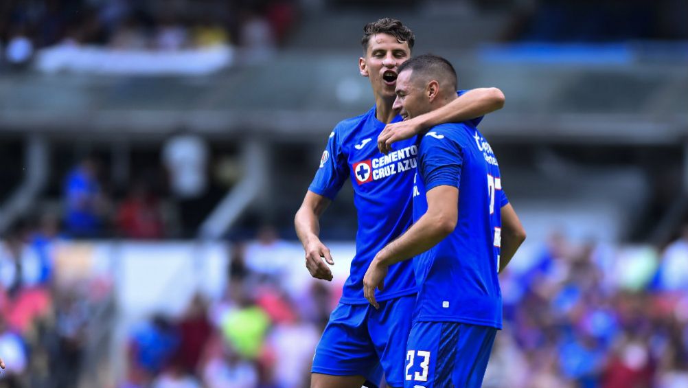 Lichnovsky, en festejo en un partido de Cruz Azul