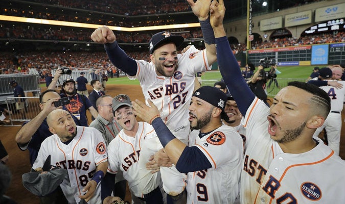 Los Astros celebran en 2017