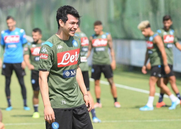 Lozano, en un entrenamiento