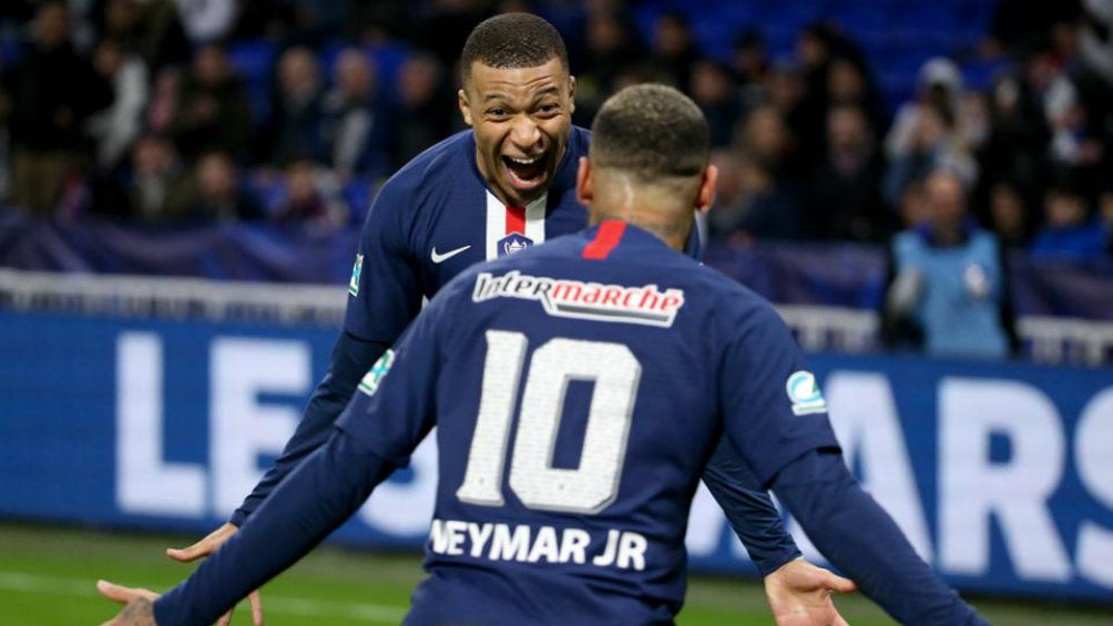 PSG en celebración de gol