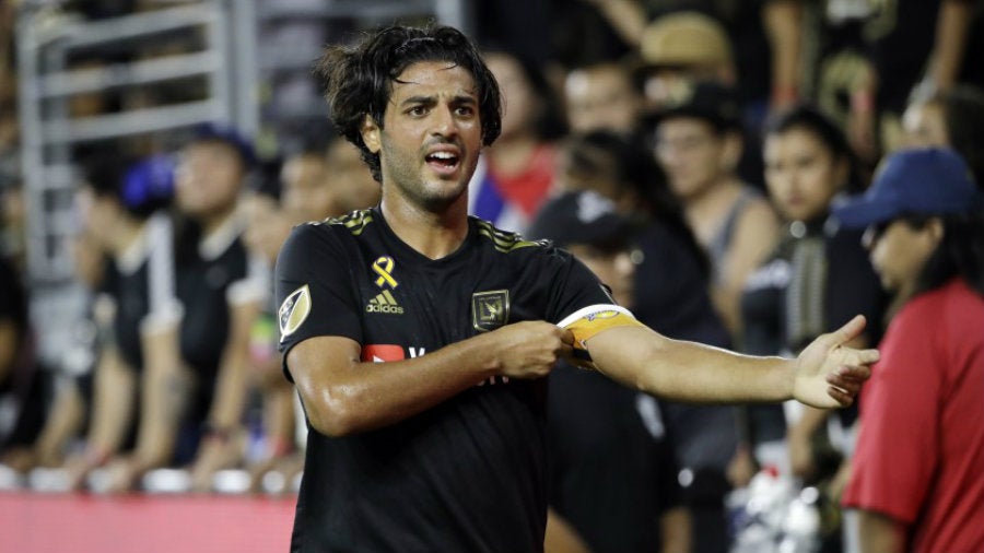 Carlos Vela en partido del LAFC