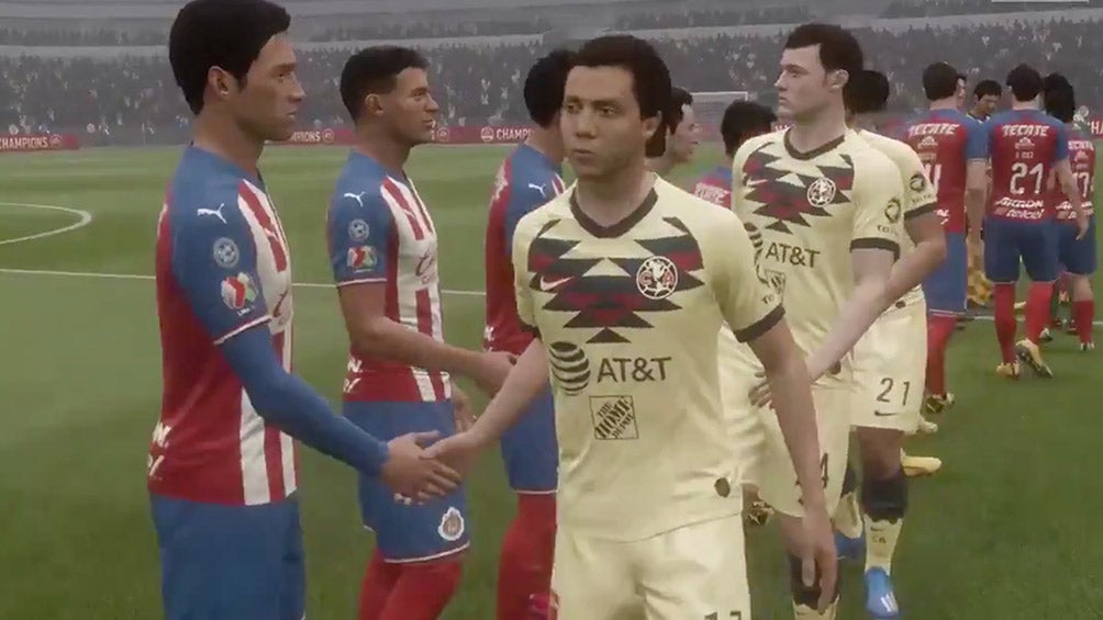 Saludo de jugadores de FIFA 20 en el Clásico Nacional