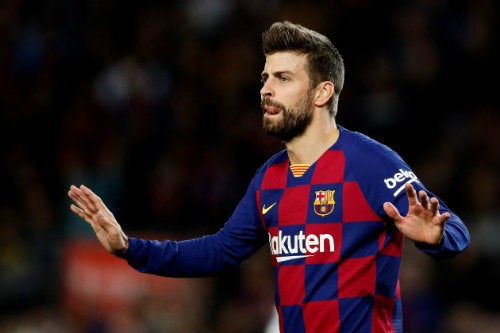 Gerard Piqué durante un partido del Barcelona