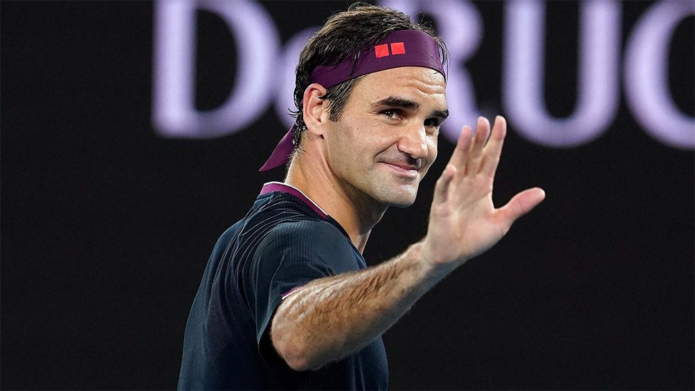 Roger Federer durante un partido de tenis