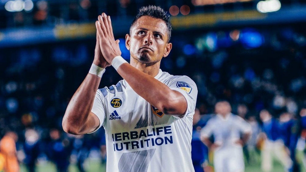 Chicharito durante un partido del LA Galaxy