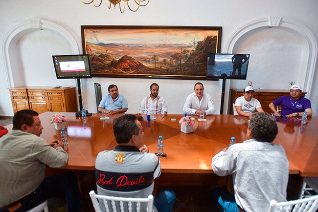 Blanco, en reunión con sus colaboradores