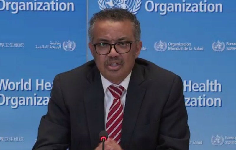 Tedros Adhanom Ghebreyesus en conferencia