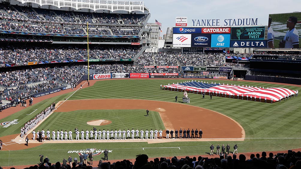 Panorámica del Yankee Stadium antes de un partido