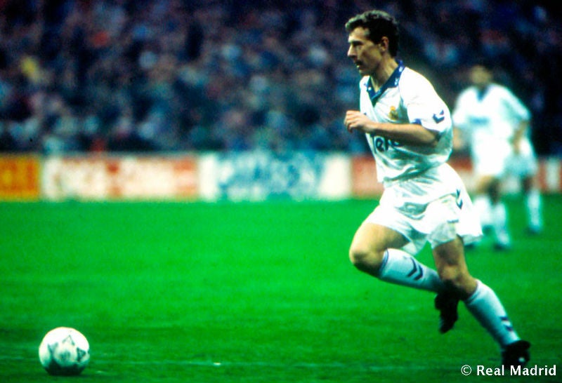 Emilio Butragueño como jugador del Real Madrid