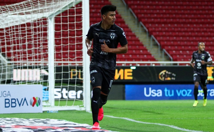 Jesús Gallardo durante un partido con Rayados