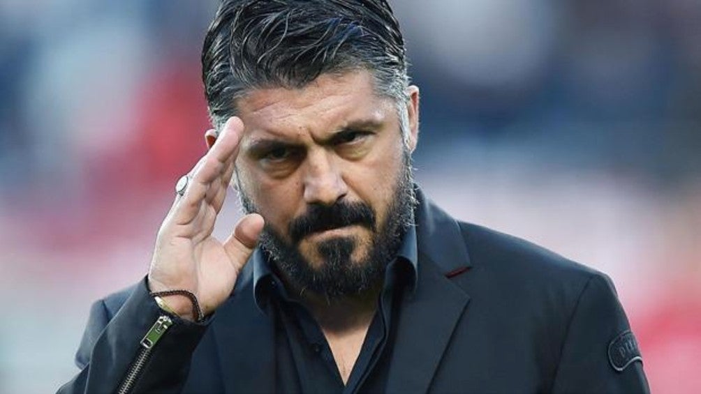 Genaro Gattuso en un juego con Napoli 