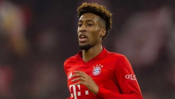 Kingsley Coman en acción con Bayern Munich