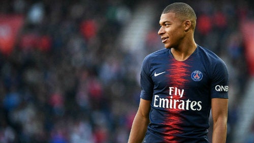 Kylian Mbappé durante un partido del PSG