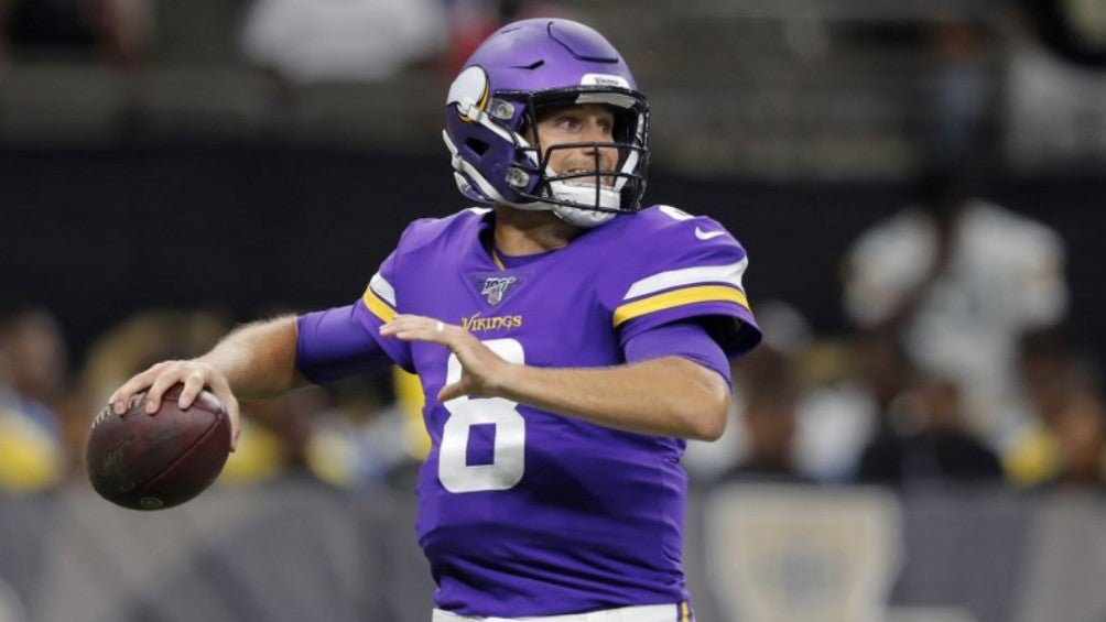 Kirk Cousins en un partido con los Vikings 