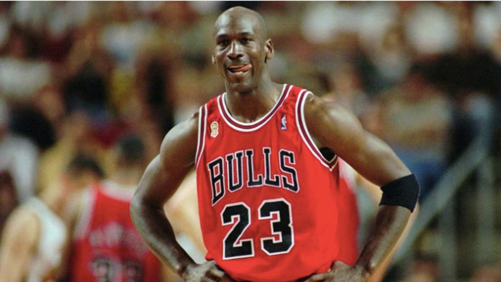 Michael Jordan en un juego con Chicago Bulls 