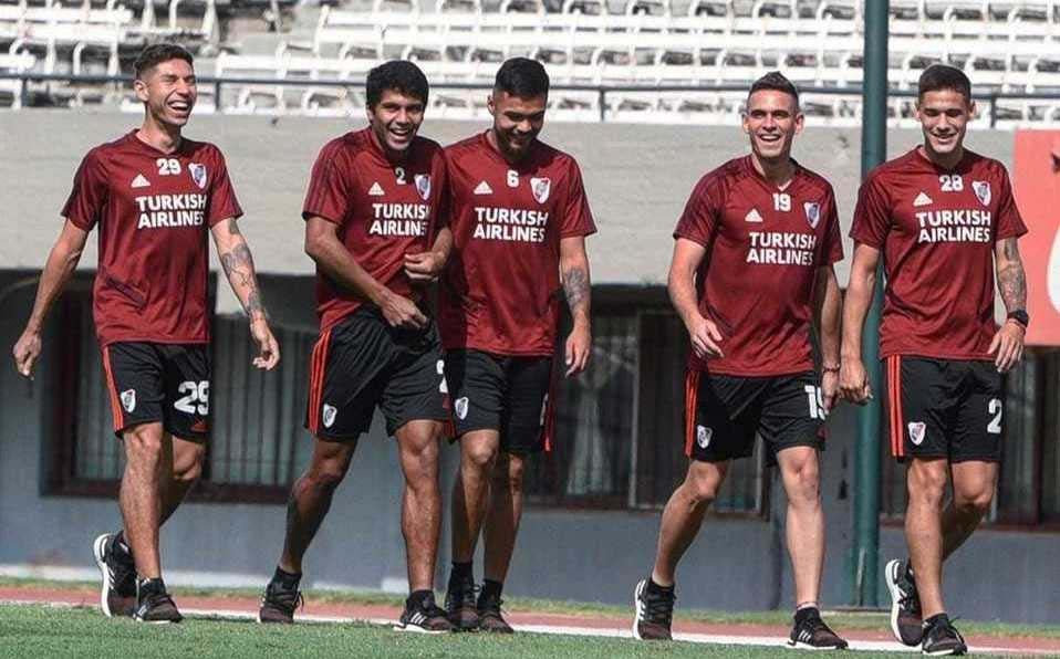 Jugadores de River Plate durante un entrenamiento