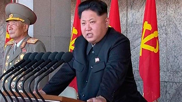 Jong Un, durante un discurso