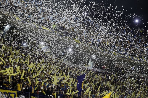 Aficionados de Boca Juniors en las gradas