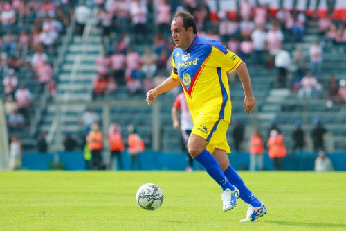 'El Cuau' durante un partido de leyendas