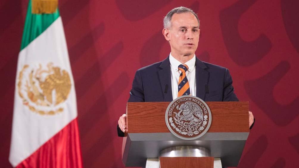 Hugo López-Gatell durante una conferencia de prensa 