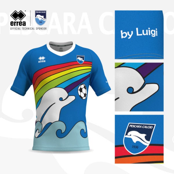 Nueva equipación del Pescara diseñada por el pequeño Luigi D'Agostino