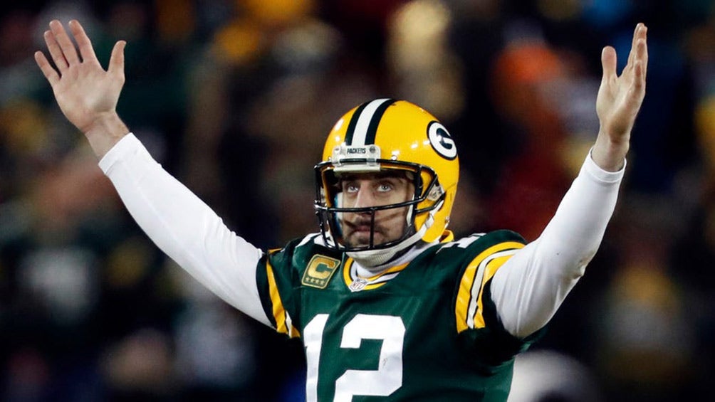 Aaron Rodgers, en un juego de los Packers