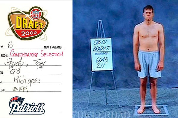 Así lucía Brady en el Draft del 2000