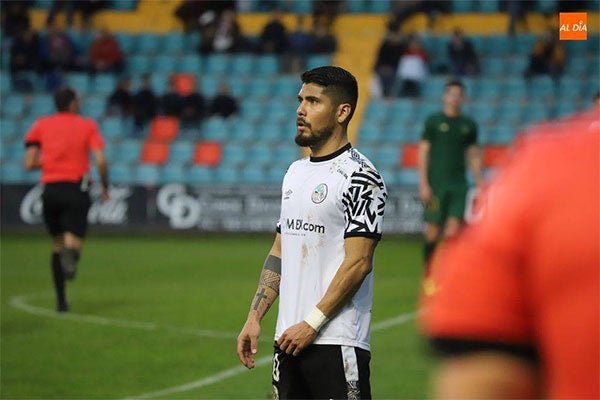 Martín Galván en partido con el Salamanca 