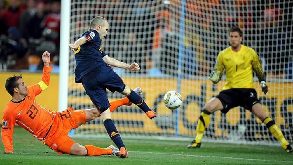 Iniesta, en la Final del Mundial de Sudáfrica 