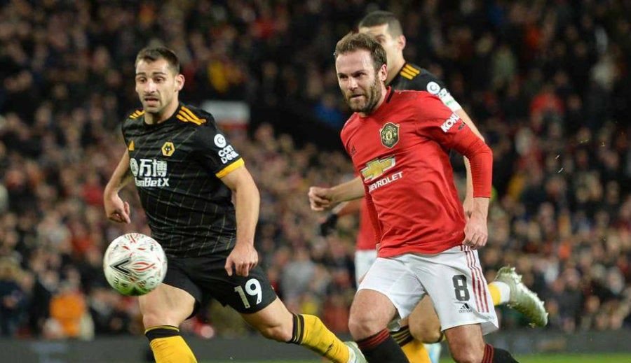 Juego entre Wolverhampton y Manchester United