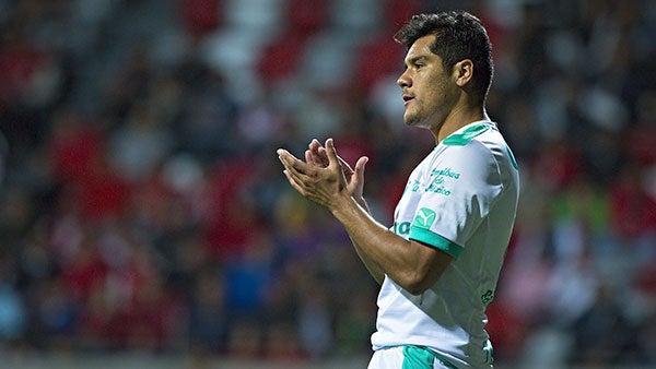 El delantero mexicano en su etapa con Santos Laguna 