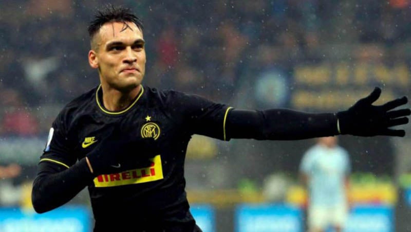 Lautaro festeja un gol con el Inter de Milán 