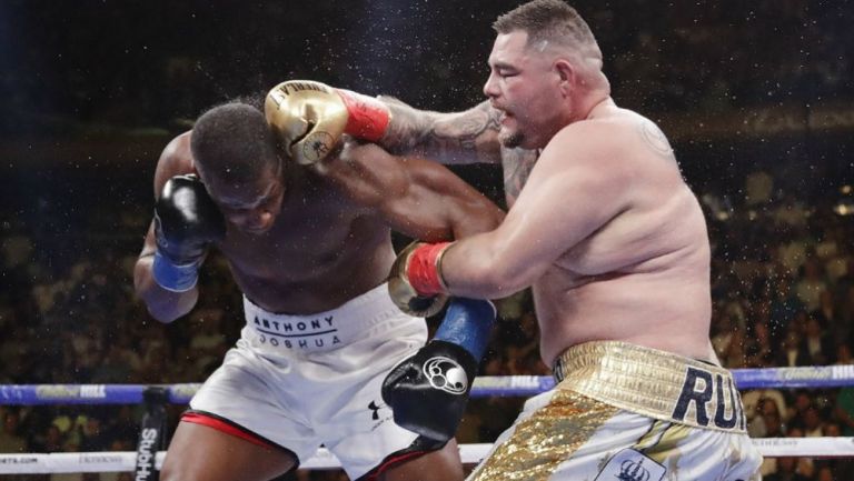 Andy Ruíz y Anthony Joshua, en su primer pelea 