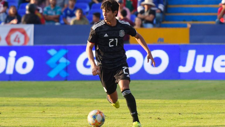 José Juan Macías, en un partido con el Tricolor 