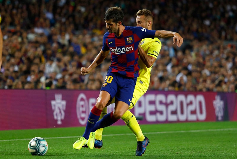 Sergi Roberto, en la cancha del Camp Nou