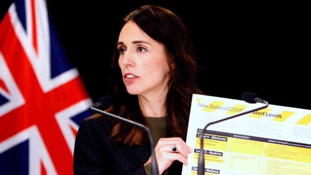 Jacinda Ardern, primera ministra de Nueva Zelanda, en conferencia