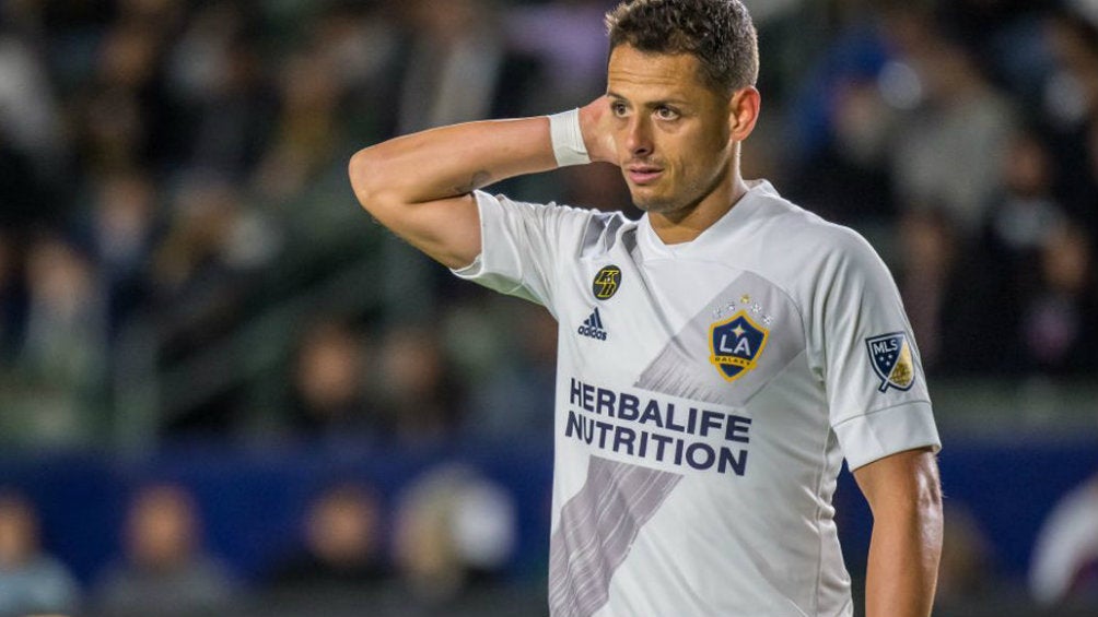 Chicharito Hernández durante un partido del Galaxy