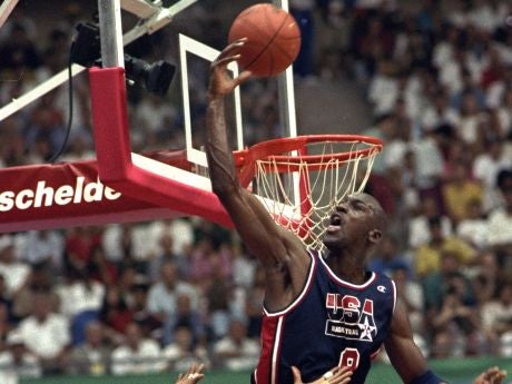 Michael Jordan durante unos Juegos Olímpicos