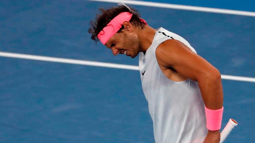 Nadal se lamenta durante un partido