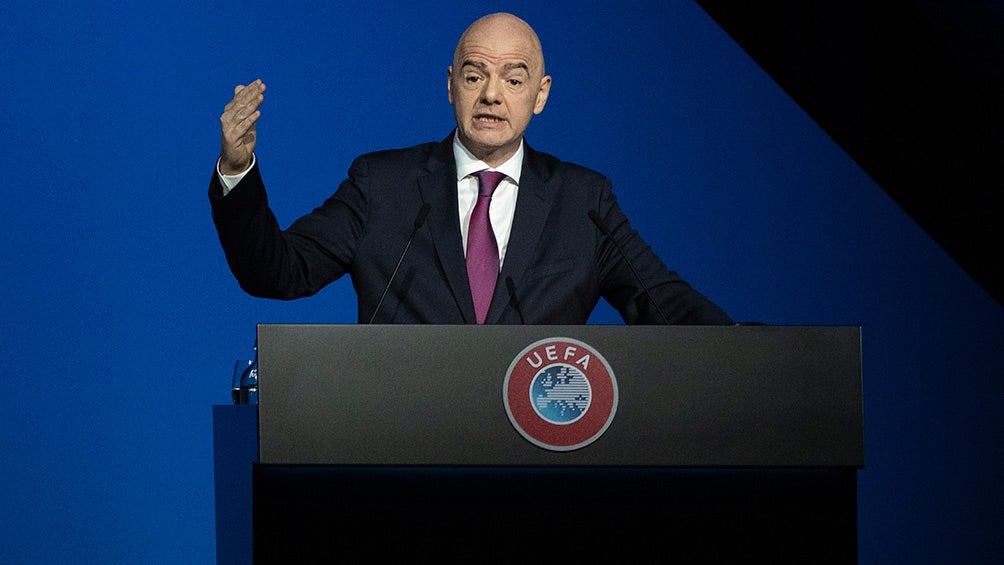 Infantino, durante una conferencia de prensa