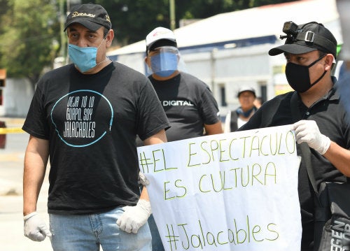 Trabajadores de Cultura protestan en medio de la pandemia