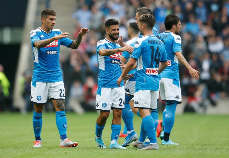 Nápoles en festejo de gol