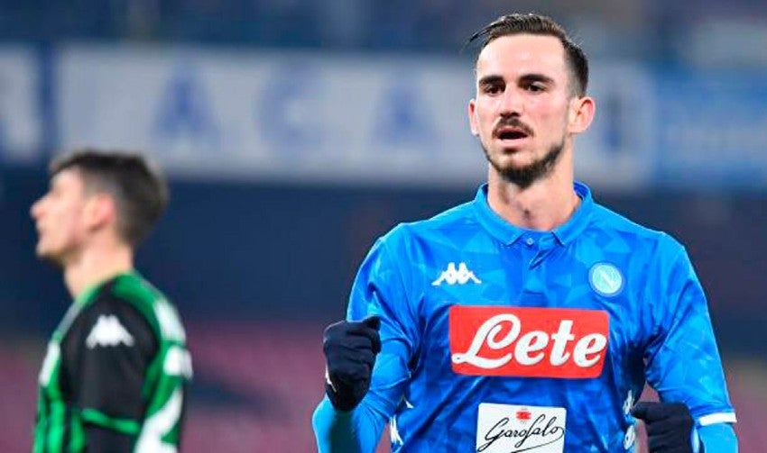 Fabián Ruiz durante un partido con Napoli